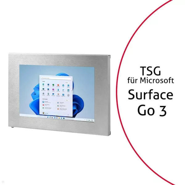TabLines TSG084E Tablet Schutzgeh?use f?r Microsoft Surface Go 3, Edelstahl