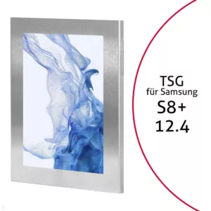 TabLines TSG090E Tablet Schutzgeh?use f?r Samsung Tab S8+ 12.4, Edelstahl