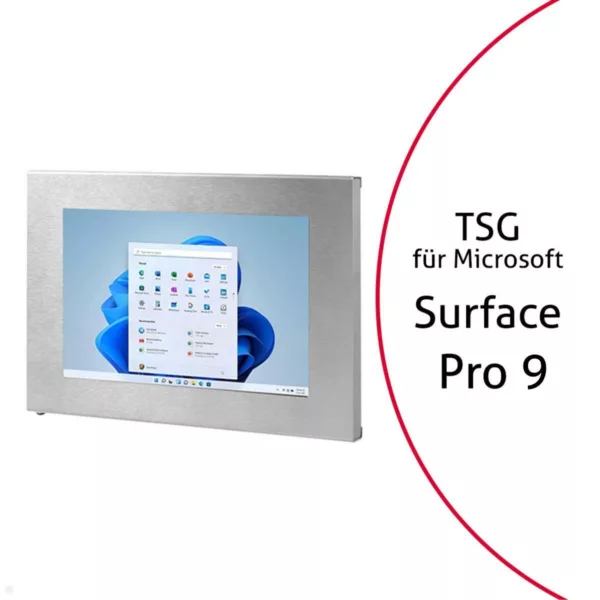 TabLines TSG098E Tablet Schutzgeh?use f?r Microsoft Surface Pro 9, Edelstahl