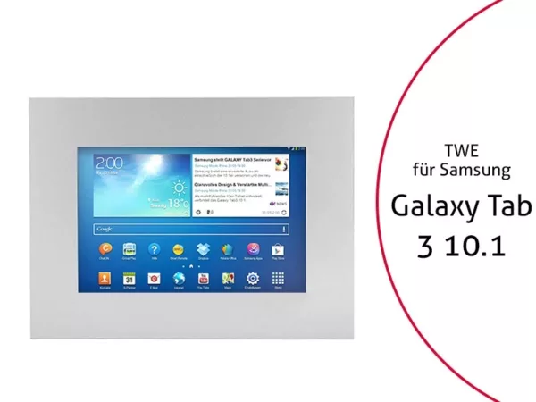 TabLines TWE001S Tablet Wandeinbau f?r Samsung Tab 3 10.1, silber
