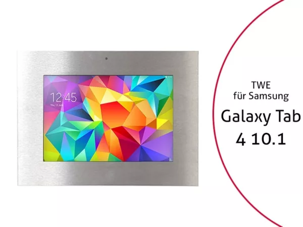 TabLines TWE004E Tablet Wandeinbau f?r Samsung Tab 4 10.1 DS, Edelstahl
