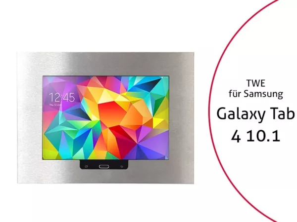 TabLines TWE006E Tablet Wandeinbau f?r Samsung Tab 4 10.1 HB, Edelstahl