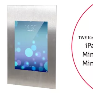 TabLines TWE014E Tablet Wandeinbau f?r Apple iPad Mini 4/5, Edelstahl