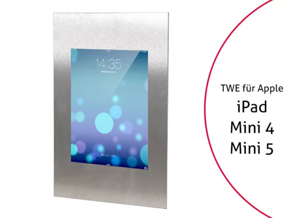 TabLines TWE014E Tablet Wandeinbau f?r Apple iPad Mini 4/5, Edelstahl
