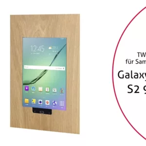 TabLines TWE017O Tablet Wandeinbau f?r Samsung Tab S2 9.7 HB, Eiche