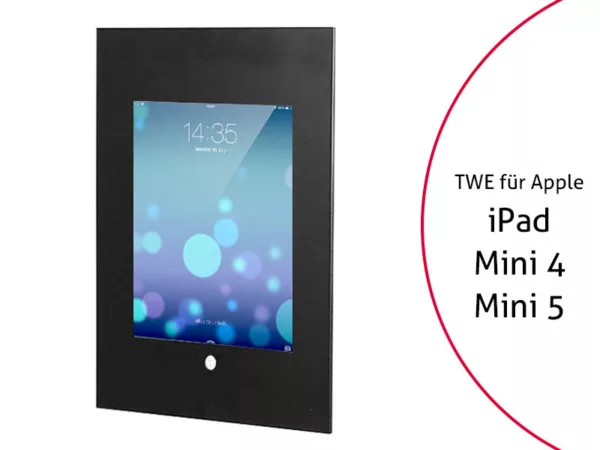 TabLines TWE018B Tablet Wandeinbau f?r Apple iPad Mini 4/5, HB, schwarz
