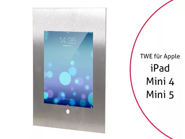 TabLines TWE018E Tablet Wandeinbau f?r Apple iPad Mini 4/5, HB, Edelstahl