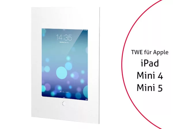 TabLines TWE018W Tablet Wandeinbau f?r Apple iPad Mini 4/5, HB, wei?