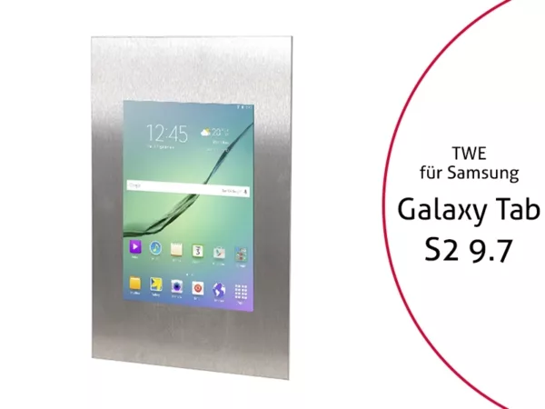 TabLines TWE019E Tablet Wandeinbau f?r Samsung Tab S2 9.7, Edelstahl