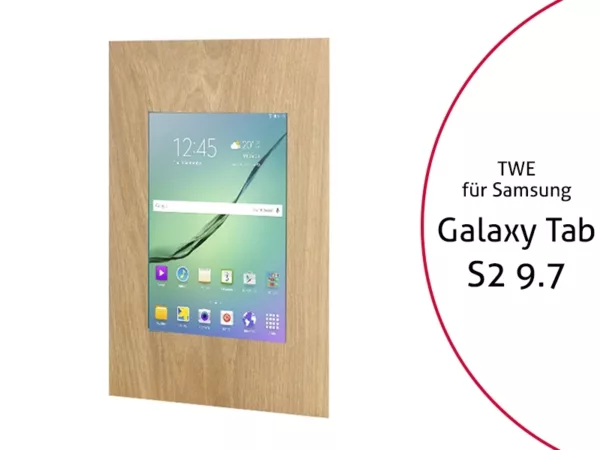 TabLines TWE019O Tablet Wandeinbau f?r Samsung Tab S2 9.7, Eiche