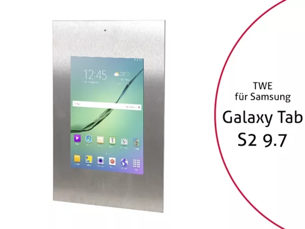 TabLines TWE020E Tablet Wandeinbau f?r Samsung Tab S2 9.7 DS, Edelstahl
