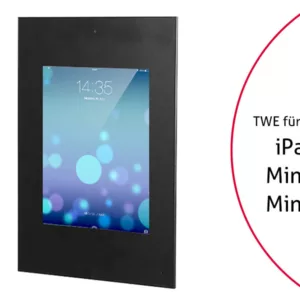 TabLines TWE021B Tablet Wandeinbau f?r Apple iPad Mini 4/5, DS, Schwarz