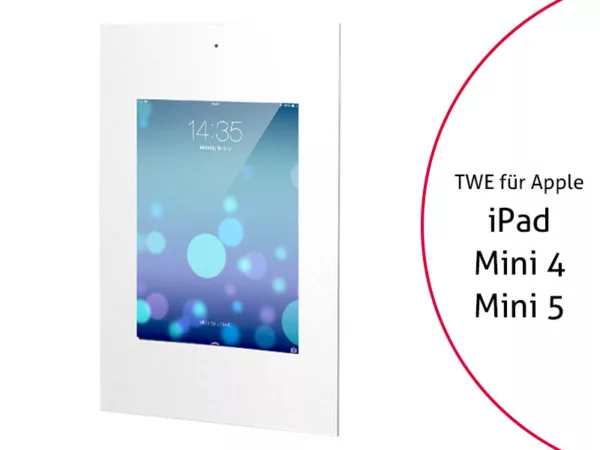TabLines TWE021W Tablet Wandeinbau f?r Apple iPad Mini 4/5, DS, wei?