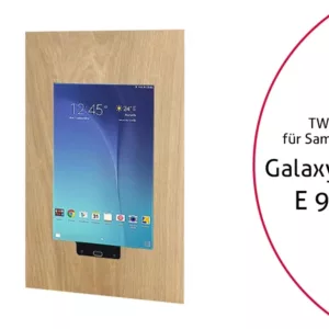 TabLines TWE028O Tablet Wandeinbau f?r Samsung Tab E 9.6 HB, Eiche