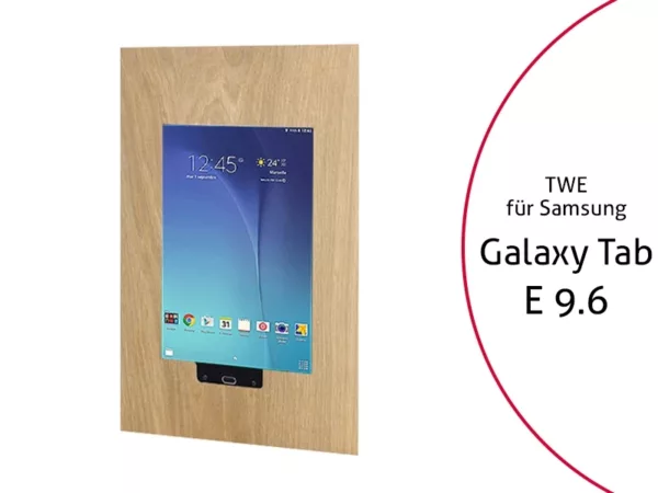 TabLines TWE028O Tablet Wandeinbau f?r Samsung Tab E 9.6 HB, Eiche