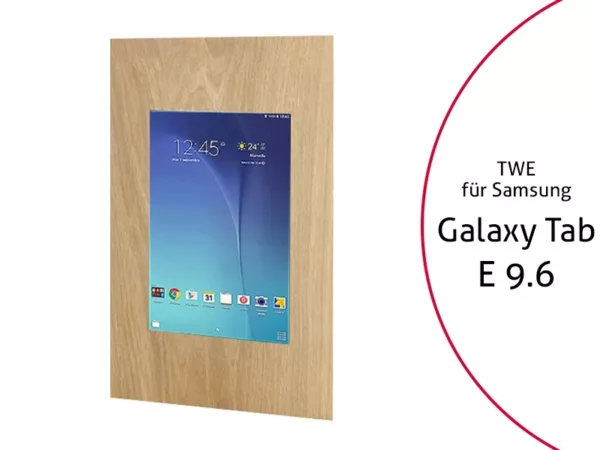 TabLines TWE029O Tablet Wandeinbau f?r Samsung Tab E 9.6, Eiche