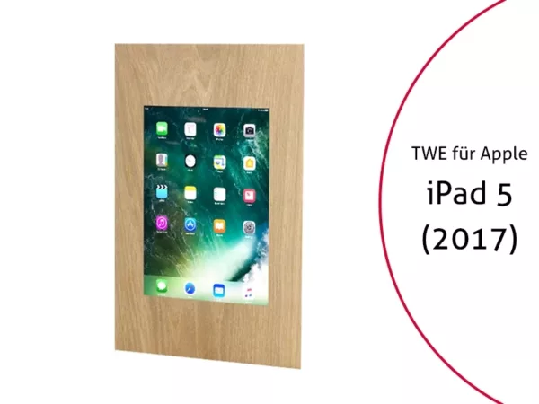 TabLines TWE034O Tablet Wandeinbau f?r Apple iPad 5 (2017), Eiche