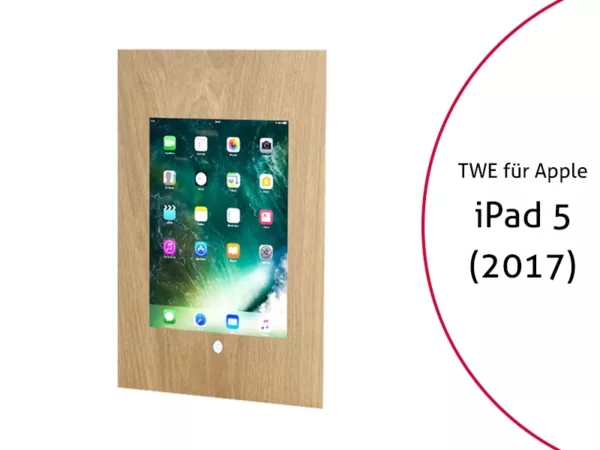 TabLines TWE035O Tablet Wandeinbau f?r Apple iPad 5 (2017), HB, Eiche