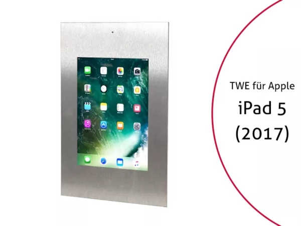 TabLines TWE036E Tablet Wandeinbau f?r Apple iPad 5 (2017), DS, Edelstahl