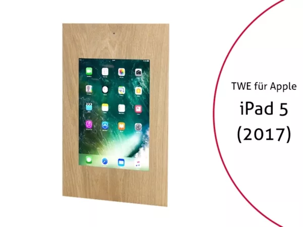 TabLines TWE036O Tablet Wandeinbau f?r Apple iPad 5 (2017), DS, Eiche