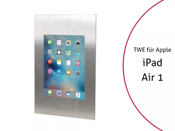 TabLines TWE037E Tablet Wandeinbau f?r Apple iPad Air 1, Edelstahl