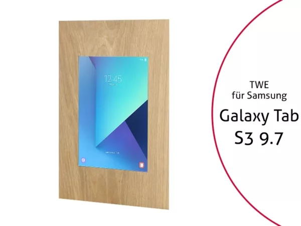 TabLines TWE038O Tablet Wandeinbau f?r Samsung Tab S3 9.7, Eiche
