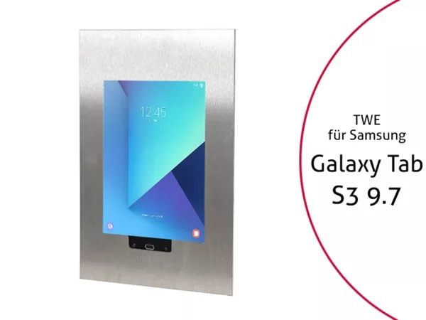TabLines TWE039E Tablet Wandeinbau f?r Samsung Tab S3 9.7 HB, Edelstahl