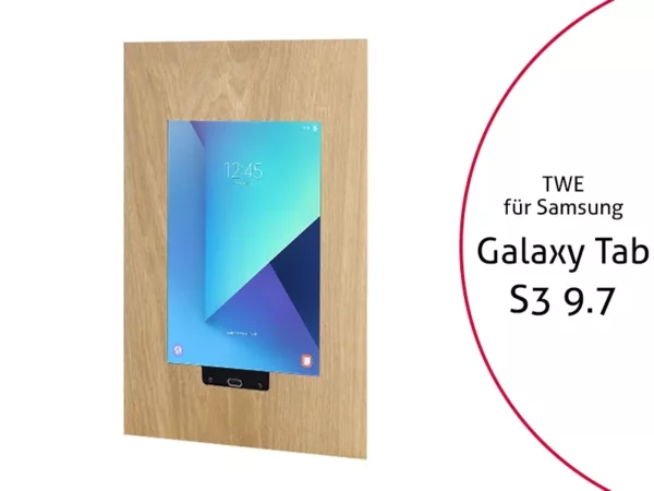 TabLines TWE039O Tablet Wandeinbau f?r Samsung Tab S3 9.7 HB, Eiche