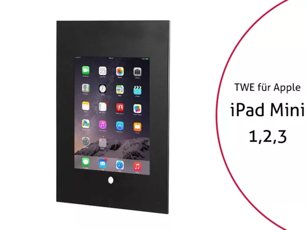 TabLines TWE040B Tablet Wandeinbau f?r Apple iPad Mini 1/2/3 HB, schwarz