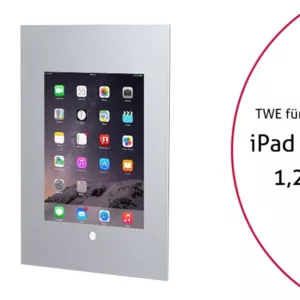 TabLines TWE040S Tablet Wandeinbau f?r Apple iPad Mini 1/2/3 HB, silber