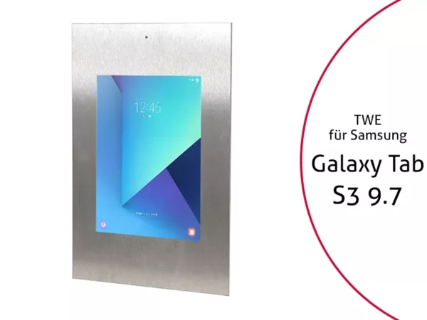 TabLines TWE041E Tablet Wandeinbau f?r Samsung Tab S3 9.7 DS, Edelstahl