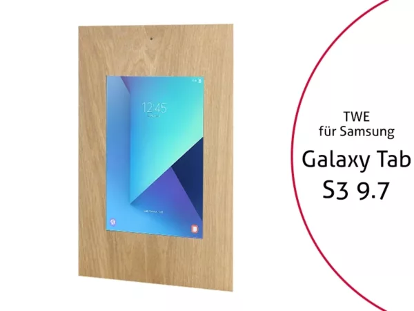 TabLines TWE041O Tablet Wandeinbau f?r Samsung Tab S3 9.7 DS, Eiche