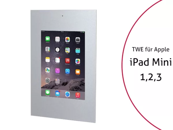 TabLines TWE042S Tablet Wandeinbau f?r Apple iPad Mini 1/2/3 DS, silber