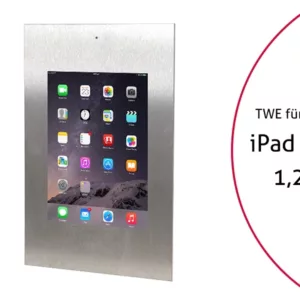 TabLines TWE042E Tablet Wandeinbau f?r Apple iPad Mini 1/2/3 DS, Edelstahl