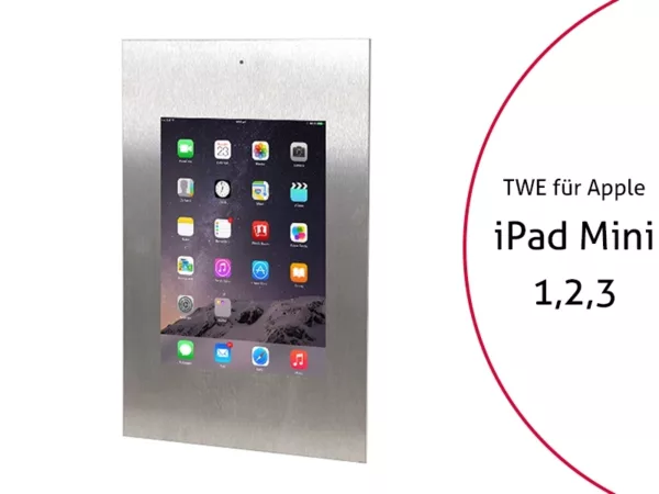 TabLines TWE042E Tablet Wandeinbau f?r Apple iPad Mini 1/2/3 DS, Edelstahl