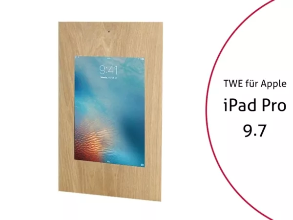 TabLines TWE046O Tablet Wandeinbau f?r Apple iPad Pro 9.7 - DS, Eiche