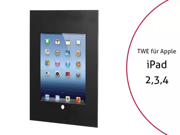 TabLines TWE050B Tablet Wandeinbau f?r Apple iPad 2-3-4 HB, schwarz