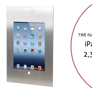 TabLines TWE050E Tablet Wandeinbau f?r Apple iPad 2-3-4 HB, Edelstahl
