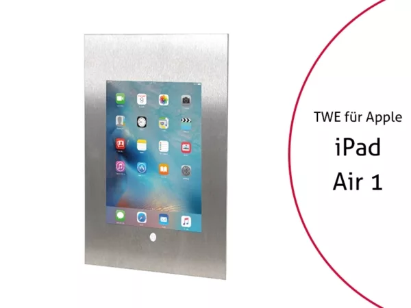 TabLines TWE051E Tablet Wandeinbau f?r Apple iPad Air 1 HB, Edelstahl