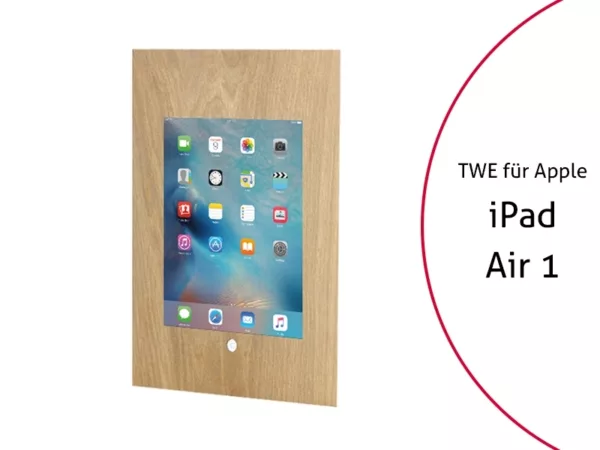 TabLines TWE051O Tablet Wandeinbau f?r Apple iPad Air 1 HB, Eiche