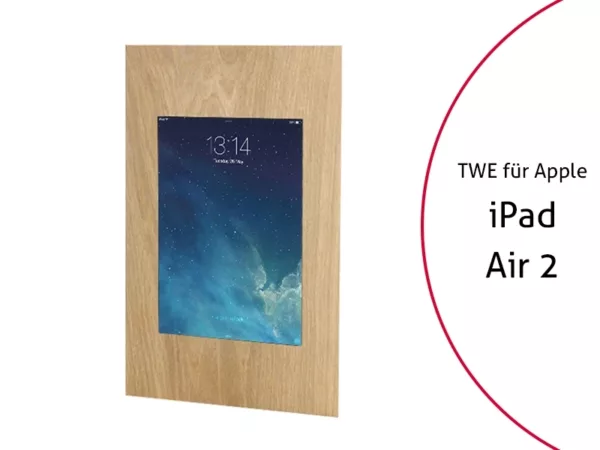 TabLines TWE056O Tablet Wandeinbau Apple iPad Air 2, Eiche