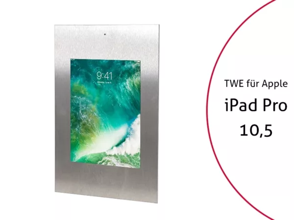 TabLines TWE059E Tablet Wandeinbau f?r Apple iPad Pro 10.5, DS, Edelstahl