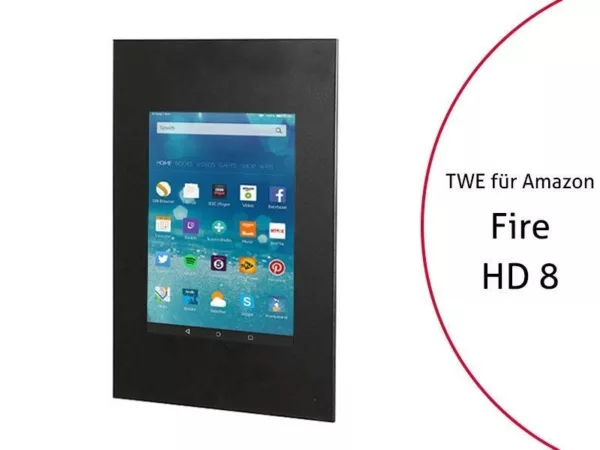 TabLines TWE060B Tablet Wandeinbau f?r Amazon fire HD 8 (2017), schwarz