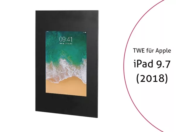 TabLines TWE062B Tablet Wandeinbau f?r Apple iPad 9.7 (2018), schwarz