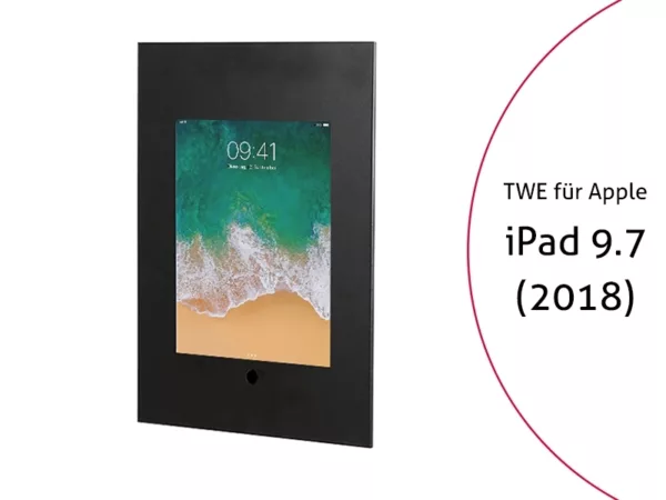 TabLines TWE063B Tablet Wandeinbau f?r Apple iPad 9.7 (2018), HB, schwarz