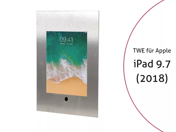 TabLines TWE063E Tablet Wandeinbau f?r Apple iPad 9.7 (2018), HB, Edelstahl