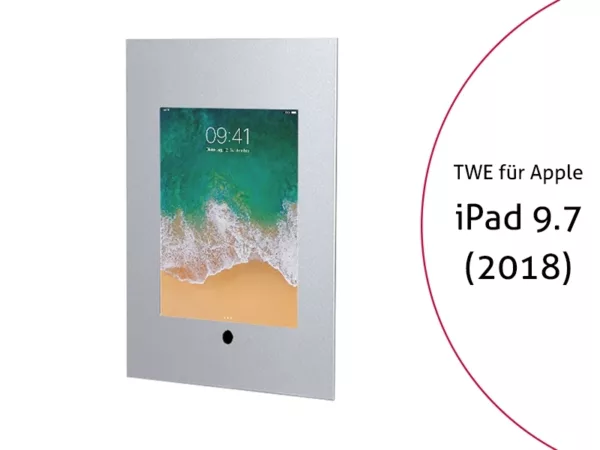 TabLines TWE063S Tablet Wandeinbau f?r Apple iPad 9.7 (2018), HB, silber