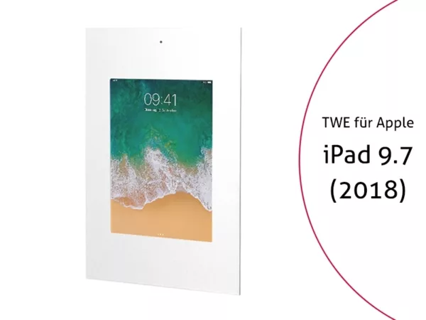 TabLines TWE064W Tablet Wandeinbau f?r Apple iPad 9.7 (2018), DS, wei?