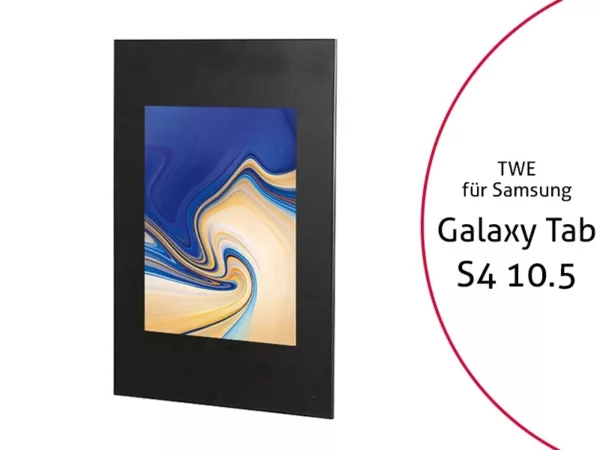 TabLines TWE065B Tablet Wandeinbau f?r Samsung Tab S4 10.5, schwarz