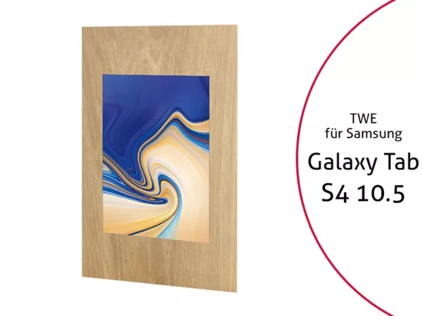 TabLines TWE065O Tablet Wandeinbau f?r Samsung Tab S4 10.5, Eiche